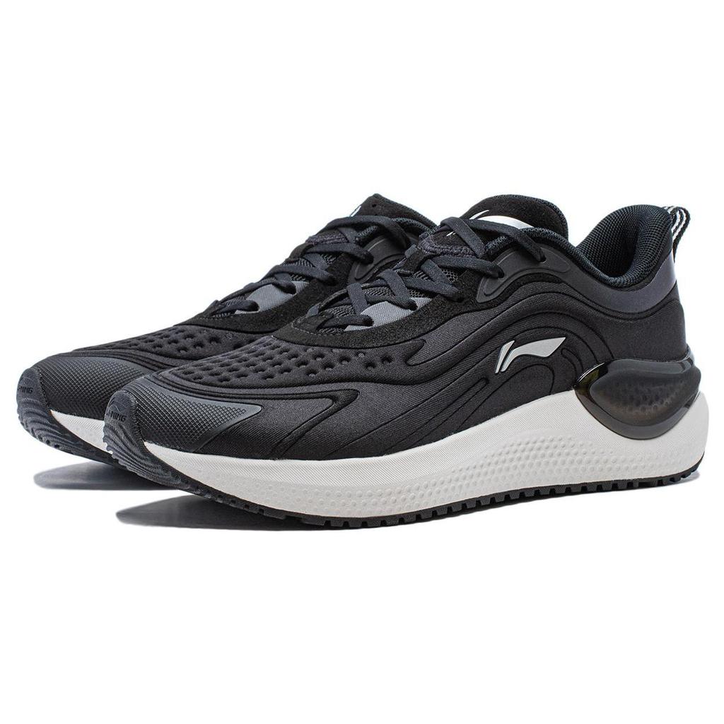 Li Ning Cushioning, Wear Resistant Low Top Running Shoes Women's Black ARST042-1