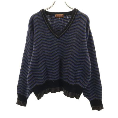 YVES SAINT LAURENT Tricots 90s Wool Old Long Sleeve V Neck Knit Women Used