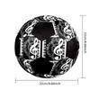 Music Note Indoor Soccer Ball Colorful All Ages Size 5 Machine Stitched PVC Competition Ready Durable High-Bounce