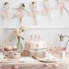 12PCS Ballet Dancer Cake Topper Girls Birthday Cake Decoration Ballet Theme Party Decoration Wedding Baby Shower Cake Decor