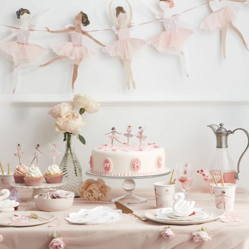 12PCS Ballet Dancer Cake Topper Girls Birthday Cake Decoration Ballet Theme Party Decoration Wedding Baby Shower Cake Decor