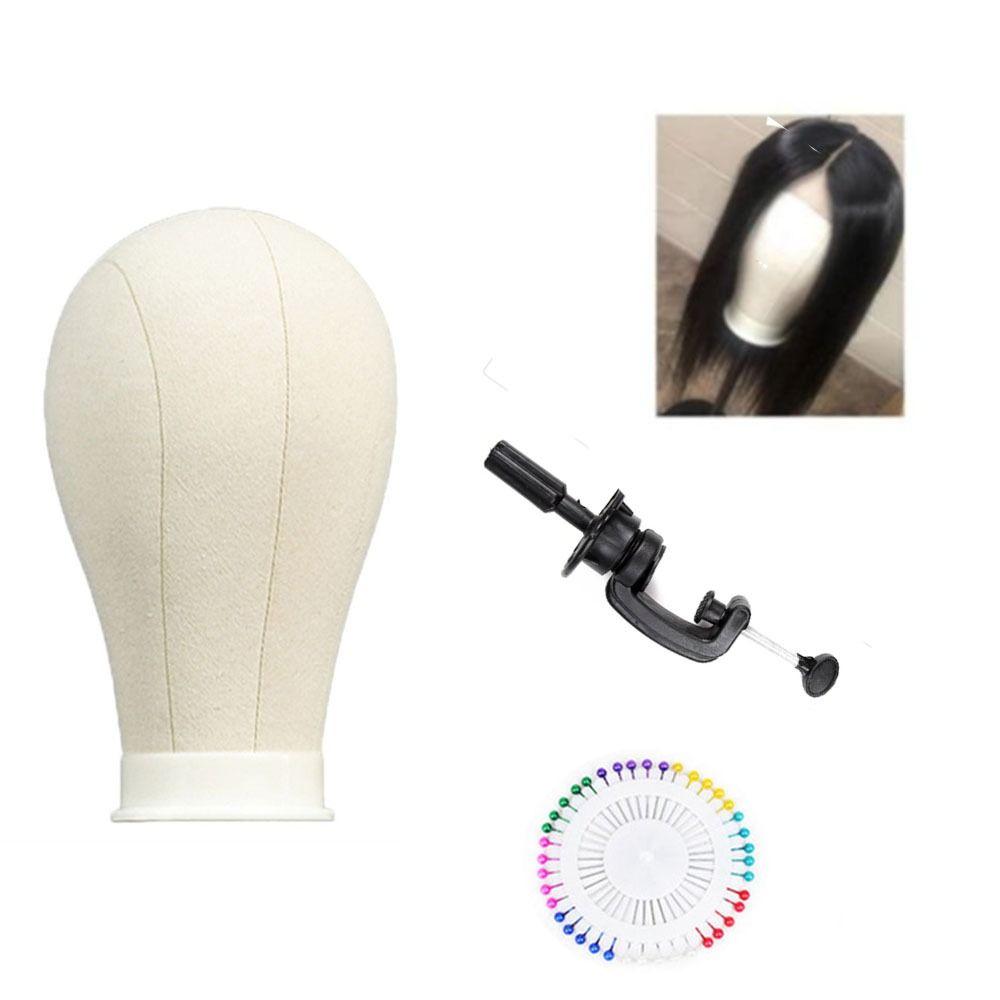 

With Head Wig Supports Wig Stand Training Model Wig Stand Holder For Making Wigs Holder 23in бежевий