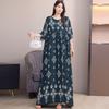 South East Asia 100kg super fat dress fat girl plus short sleeve maternity dress loose floral beach long skirt