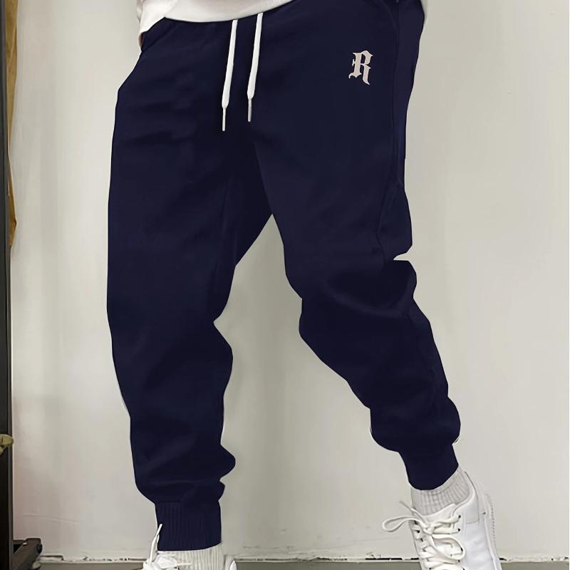 Men's Retro Legged Sports Pants - Elastic Waist Retro Sports Casual Pants, Suitable for Fitness and Daily Casual Wear,