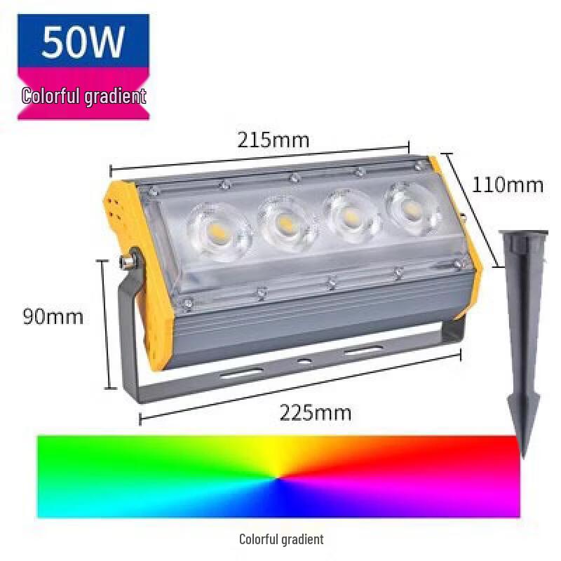 Outdoor Waterproof LED Floodlight and Spotlight with Ground Stake