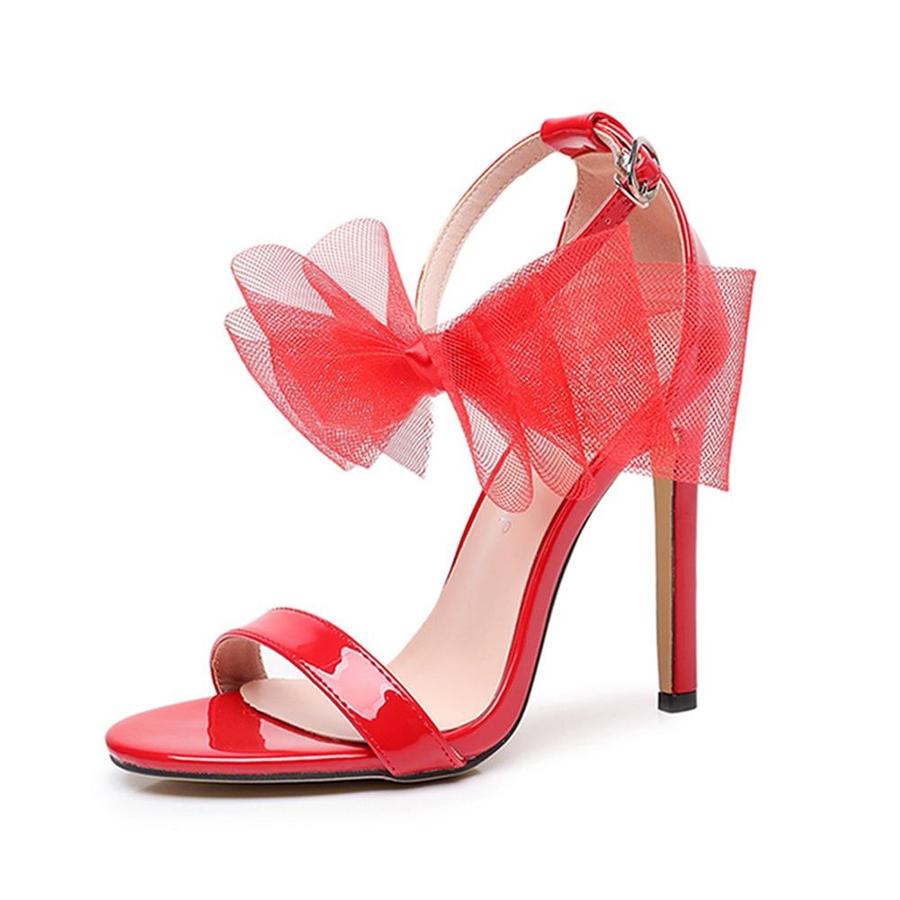 11 Cm Plus Size Shoes for Women Summer Fashion Women High Heel Platform Peep Toe Buckle Strap Sandals 35-46 Women Shoes 46 красный 3660₽