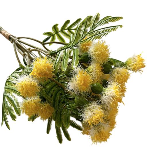 Lifelike Artificial Pompon Mum Fake Silk Kiku Flower Small Chrysanthemum Ball Faux Flower