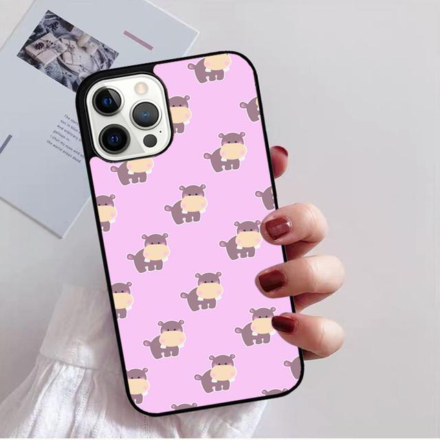 Cartoon Hippos Pattern Phone Case Back Cover for IPhone 18 17 Air 16 15 14 13 11 12 Pro Max Plus Shell Coque
