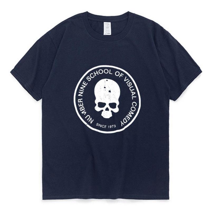 Men Women Unisex Fashion Crew Neck Short Sleeve Skull Letter Print Sleeve Cotton T Shirt Top 3XL 1690₽