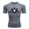 Men's Compression Fitness Sports T-Shirt, Double Headed Eagl
