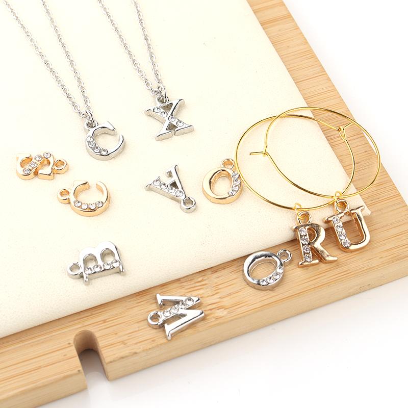 26pcs A-Z Letter Alloy Pendant Color Alphabet Enamel Dripping Oil Charms Bead for DIY Neckalce Bracelet Jewelry Making Accessory