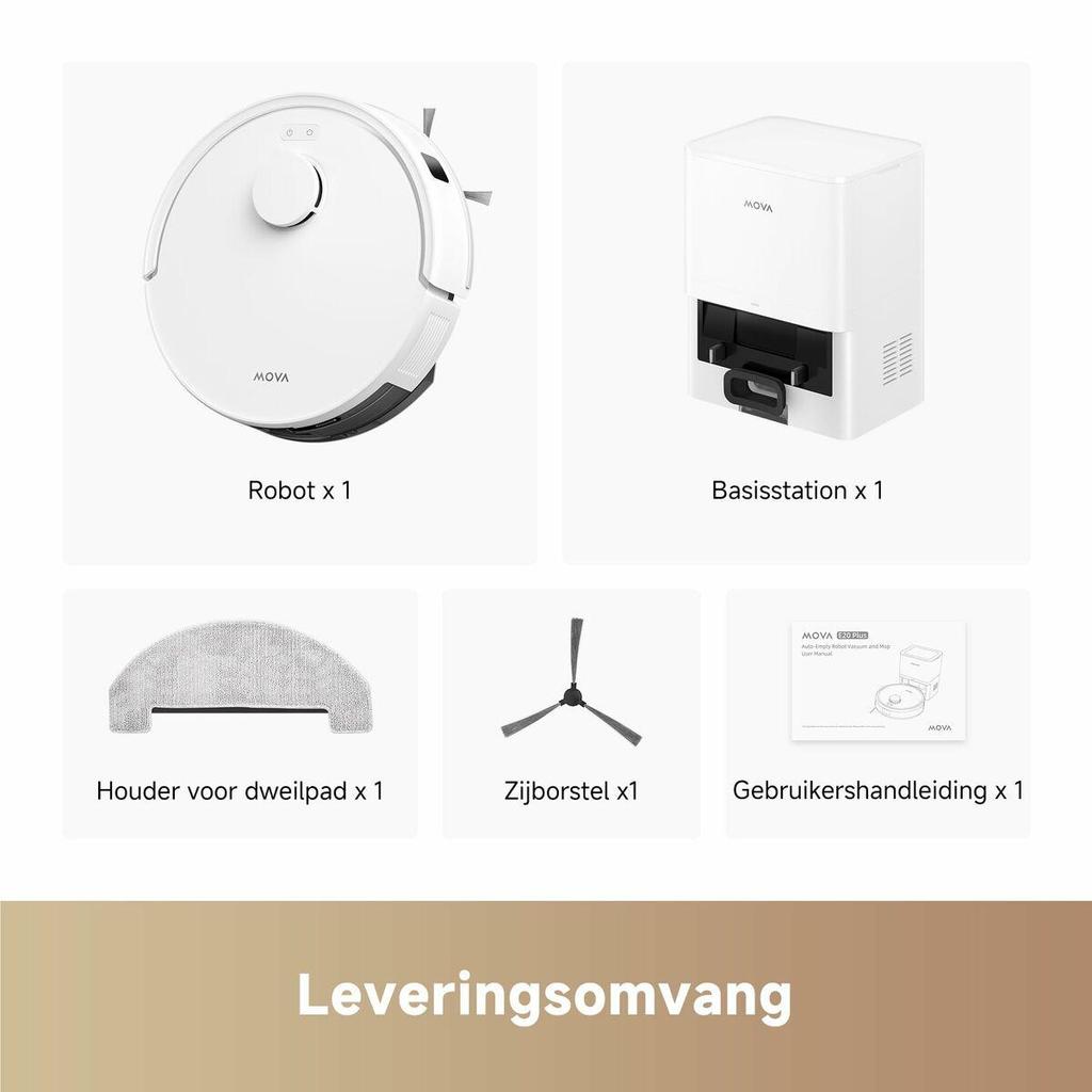 Mova E20 Plus Robot Vacuum Cleaner 3200 mAh White