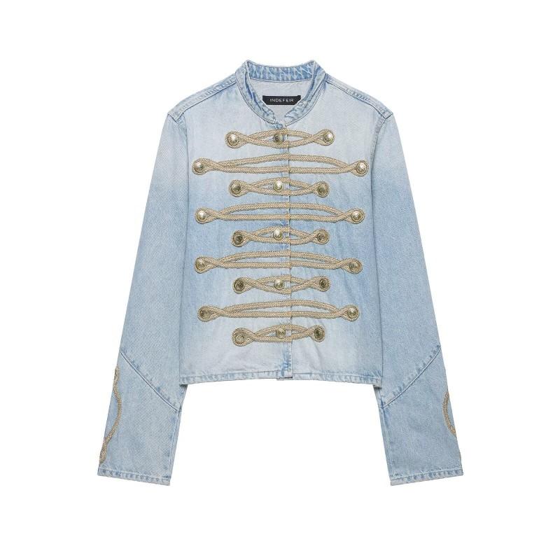 Womens Vintage Palace-Style Denim Jacket With