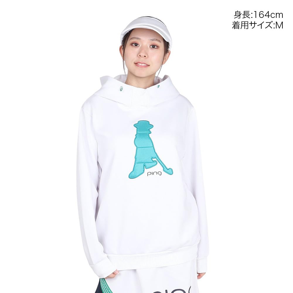 Sweatshirt Hoodie Golf LL [Ping Apparel] Women's (Stretch, Mr.Ping) / / 622-4262904 030_White