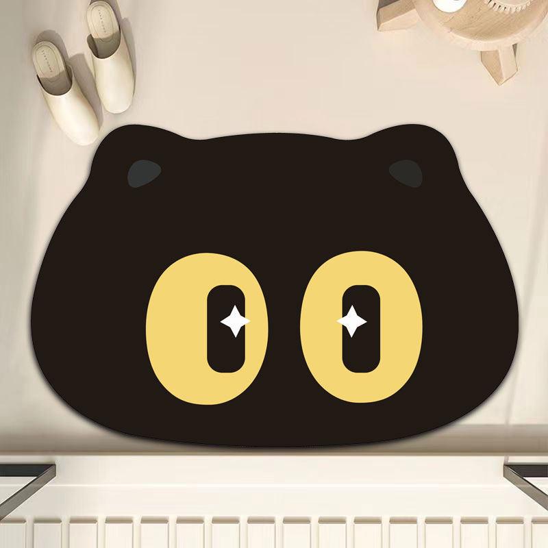 Cartoon Kitten Quick-Dry Non-Slip Bathroom Mat