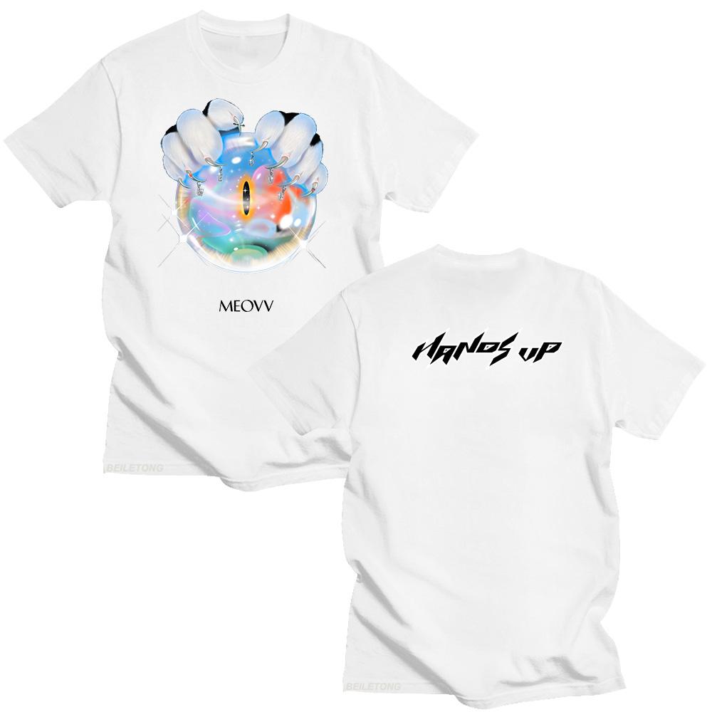 MEOVV Hands Up T Shirts 2025 Fashion Unisex Cotton Short Sleeve Summer Men Women Graphic Tees Kpop T-shirts Streetwear