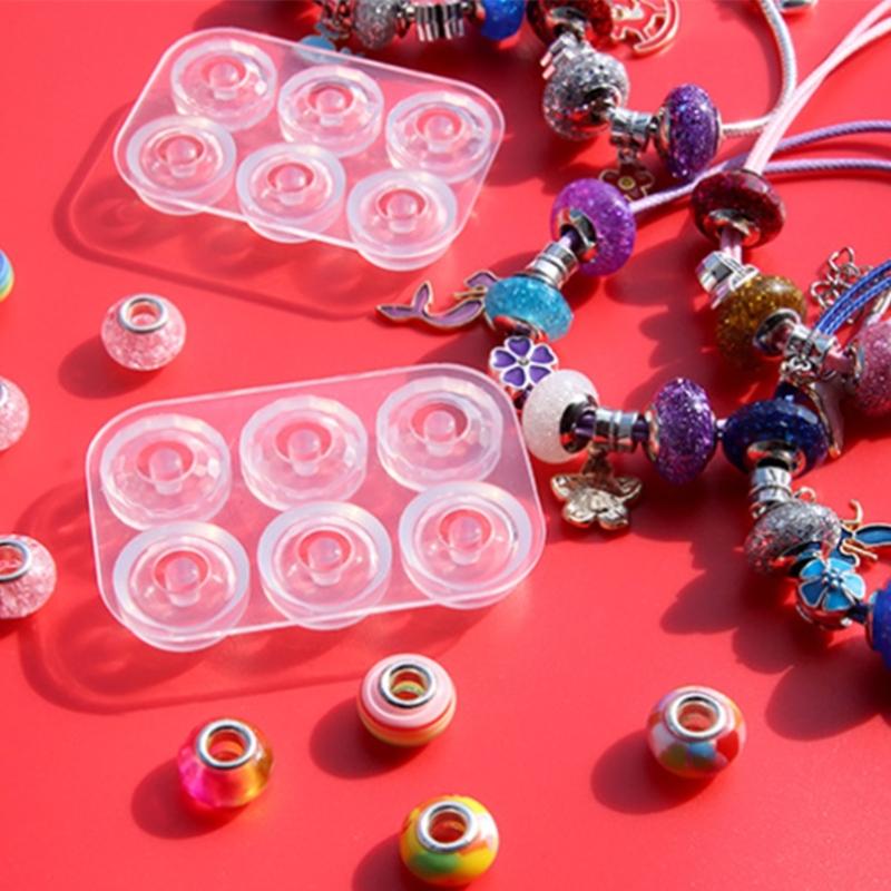Diy Crystal Epoxy Mold 6 Grids Ball Earrings Bracelet Mirror Resin Mold Beads Silicone Mold for Diy Pendants Making