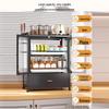 Beifu 3-Tier Carbon Steel Countertop Kitchen Storage Rack