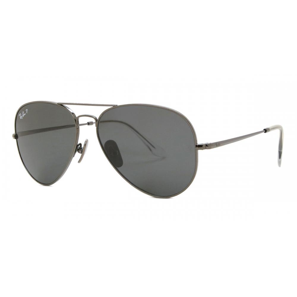 Ray Ban Rb8089 Aviator Titanium Polarized 165 48 Unisex Sunglasses