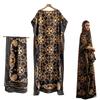 Middle Eastern Style Printed Light Luxury Robe Set, Loose and Thin Headscarf Dress, Vacation Sunscreen Blouse
