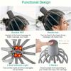 1pc Electric Octopus Claw Scalp Massager - 3 Vibration Levels, USB-LiPo Rechargeable, TPE, Universal Fit - Ideal Family Gift