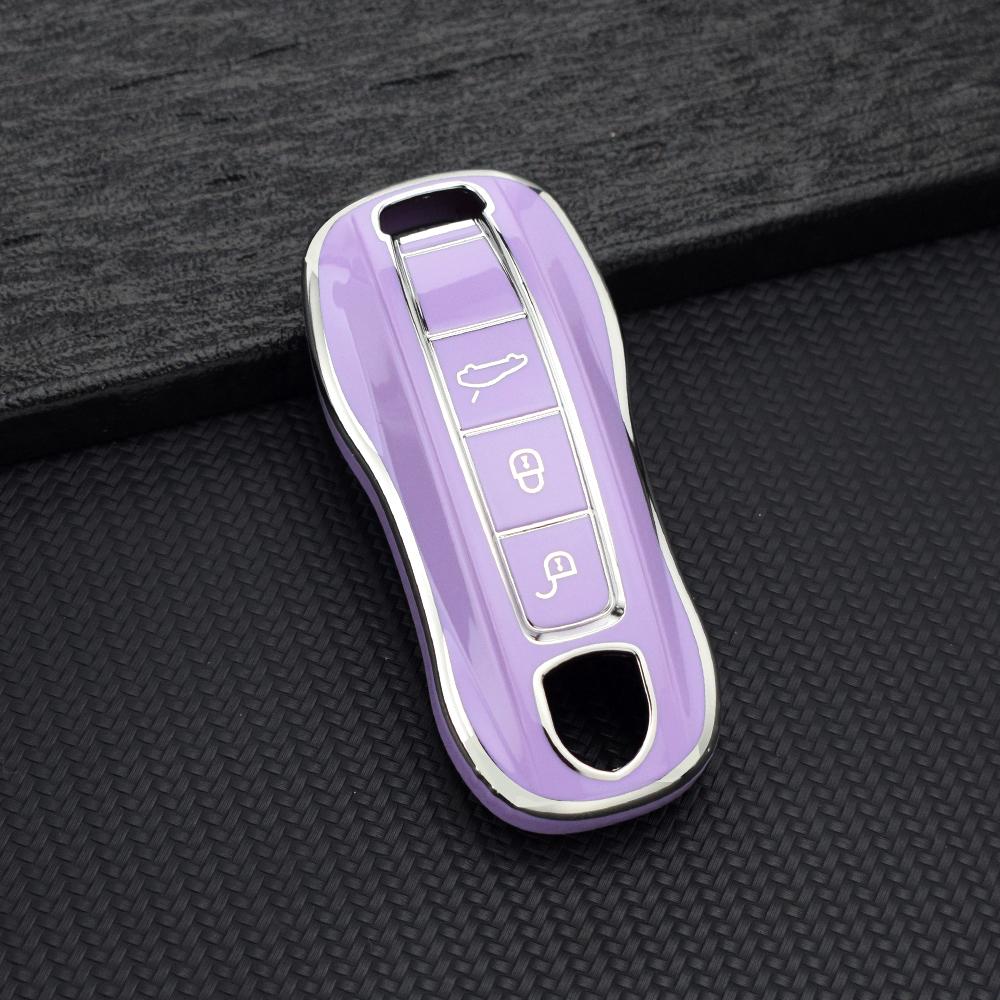 Tpu Key Fob Case Keychain For Porsche Cayenne Macan 911 Panamera 718 Boxster 958 9Ya 997 996 944 924 Car Protective Key Cover