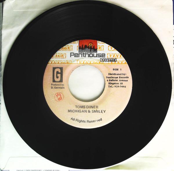 7-Zoll-Schallplatte MICHIGAN SMILEY Toms Diner NONE Penthouse Vinta 1991 Jamaika Reggae Ska Dub Gebraucht