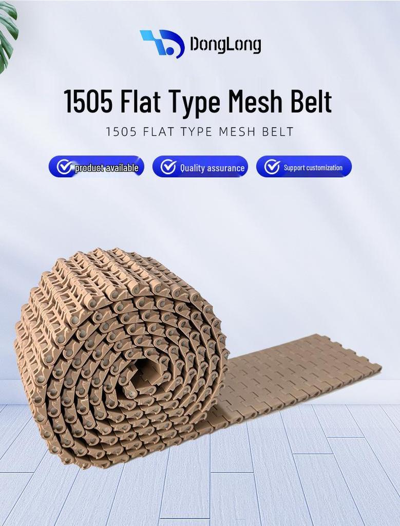 Modular Plastic Mesh Conveyor Belt with Flat Chain Plate