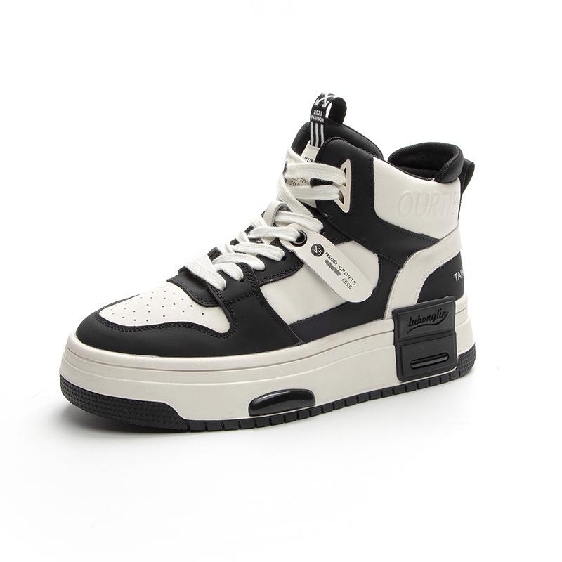 

Women s Plus Size High-Top Fashion Skate Shoes, Casual White Sport Style, Sizes 41-43 40 чёрный/слоновая кость