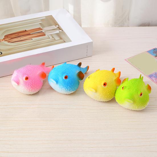 Flour Pufferfish Stress Ball Squeeze Toy Stress Relief Mini Puffer Sensory Toy Home Office Worker Decompression Tool