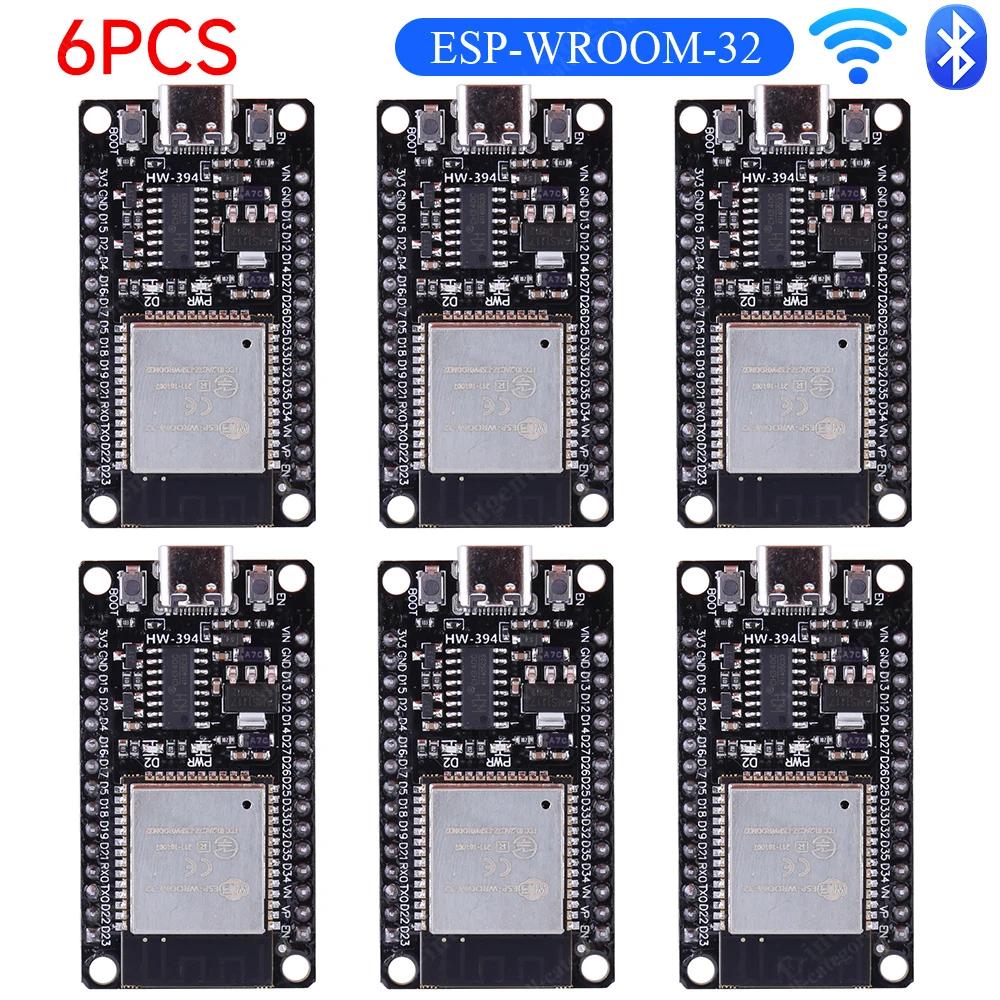 1-10PCS ESP32 WROOM-32 Development Board TYPE-C CH340C/ CP2102 Micro Modules WiFi+BT Ultra-Low Power Dual Core Wireless Modules