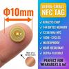 Set de 10 Etichete FPC RFID NFC de Înaltă Temperatură cu Diametrul de 10mm Carduri Mini NXP NFC213 13.56MHz Anti-Fals Anti-Metal Card RF Pasiv