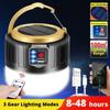 Portable Solar Camping Light Power Bank LED Lanterns With Remote Control Waterproof Outdoor Tent Light Rechargeable Flashlight