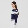 MARTINE GOLF Stripe Boat Neck Knit_Navy