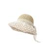 Summer New Seaside Sun Hat Breathable Sunscreen Hat Large Brim Bucket Hat Foldable French Lace Straw Hat