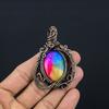 Rainbow Solar Quartz 999 Copper Wire Wrapped Pendant, Handmade Gemstone Pendant Jewelry, Gifts For Wife Brand New Pendant