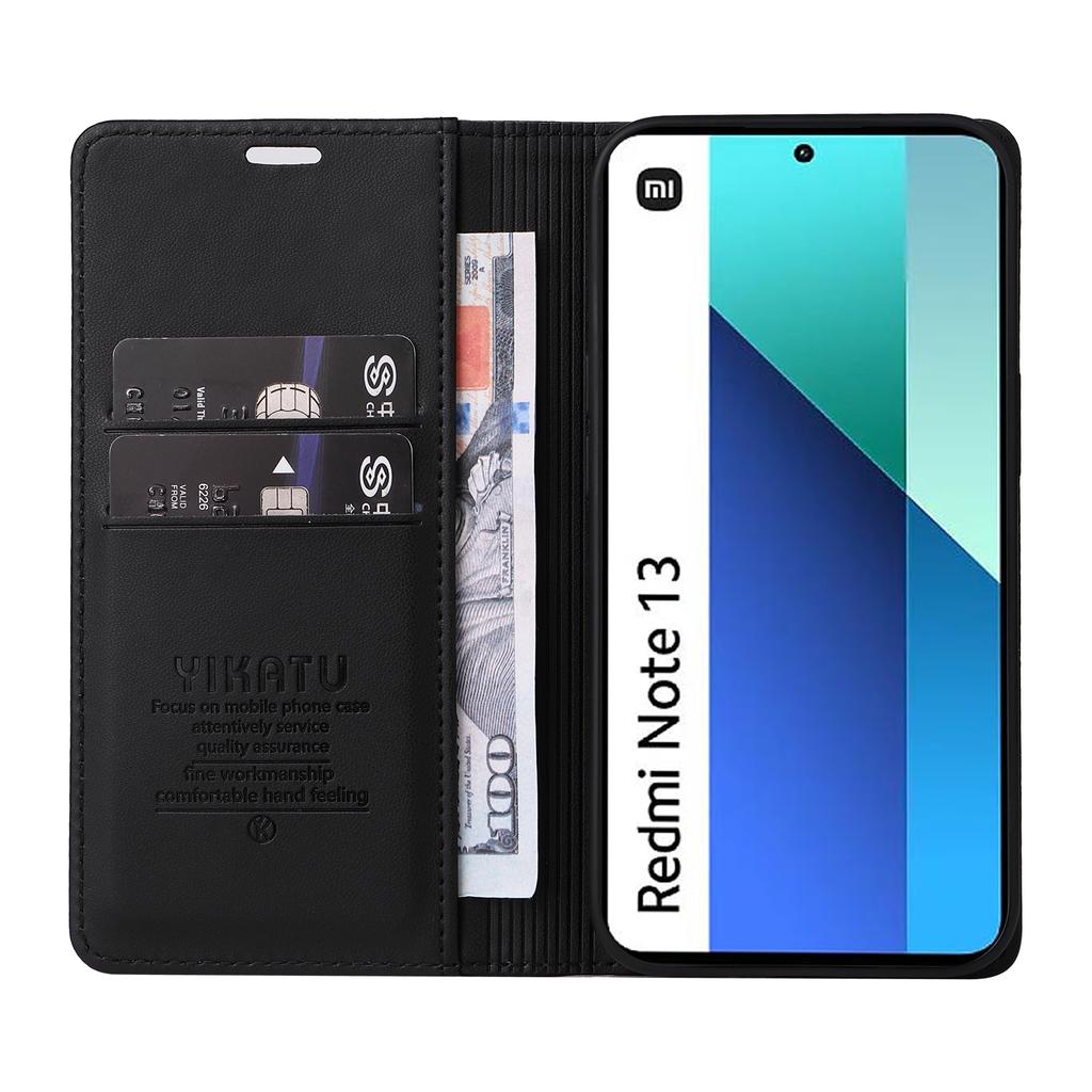 YIKATU YK-001 For Xiaomi Redmi Note 13 4G Case Wallet Phone Cover Magnetic Closing