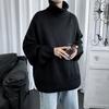 Large Autumn/Winter Solid High Collar Men's Warm Sweater Knit