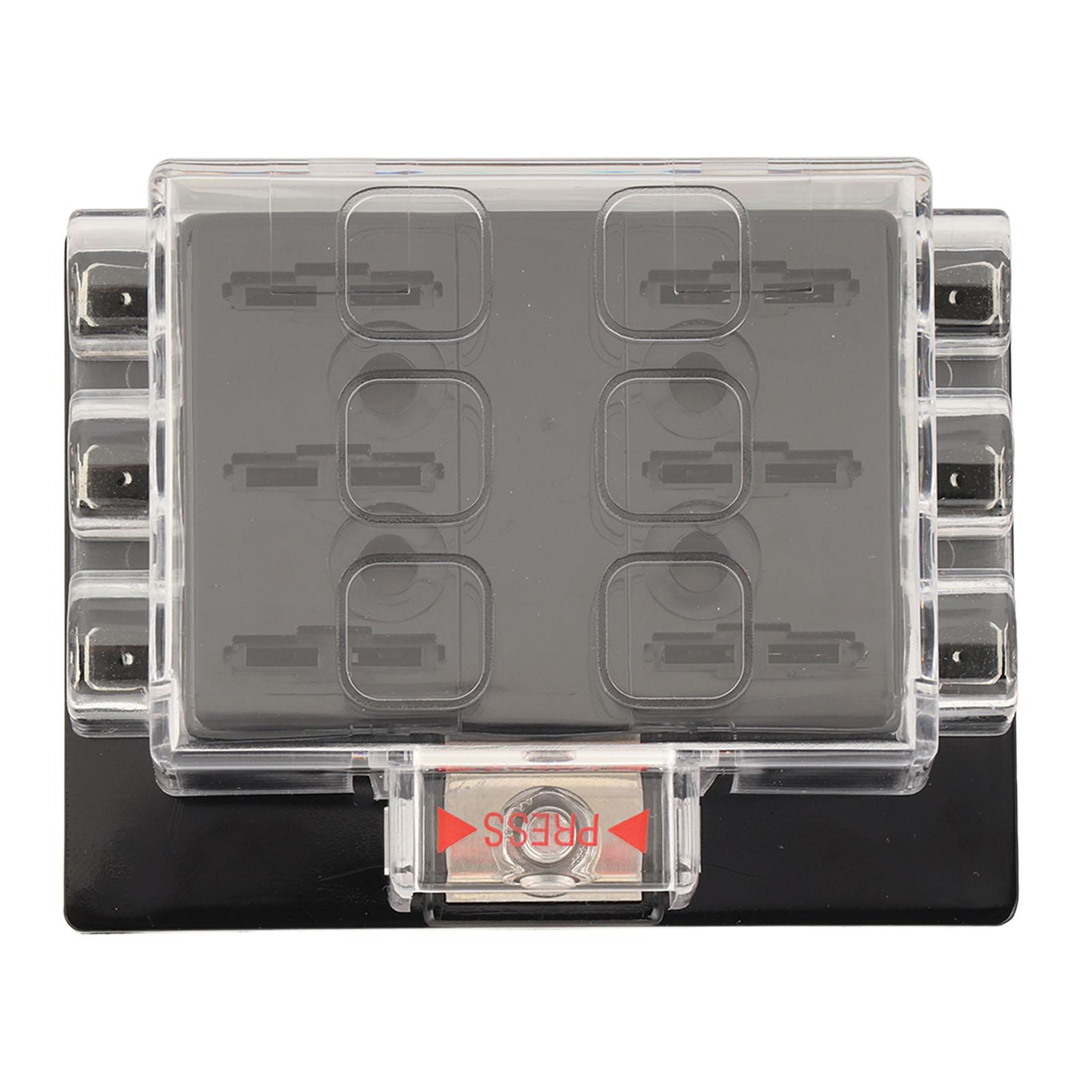 

Блок предохранителей, лезвие, предохранитель, коробка ATC ATO для лодки, морского транспортного средства, автофургона, автомобиля, прицепа, 12–36 В постоянного тока, 6-позиционный