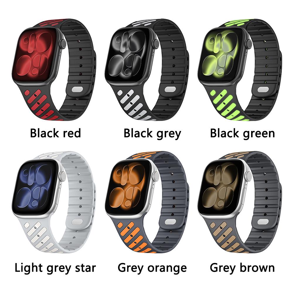 Silicone Soft Watchband For Apple Watch Ultra 3 2 49mm Series 11 10 46mm 45mm 44mm 42mm Sports Loop Strap for iwatch 9 8 7 6 5 4 SE3
