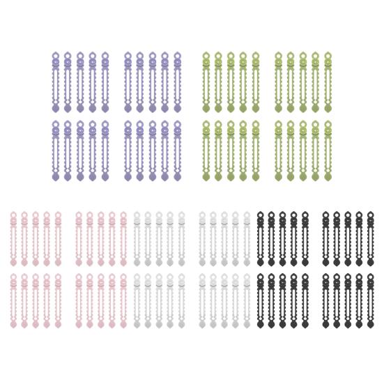 20Pcs Bobbin Winder Silicone Cable Ties Reusable Cable Organizer with Button Design Charging Cables Headphones USB Cables Organizer