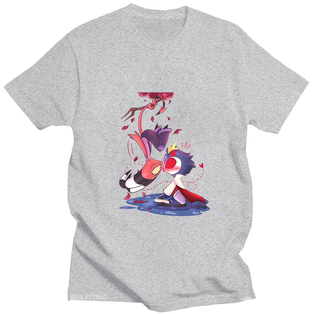 Anime Print Helluva Boss T Shirt Pop Kawaii Manga Tee-shirt Short Sleeve Cotton Tshirt Fashion Tops