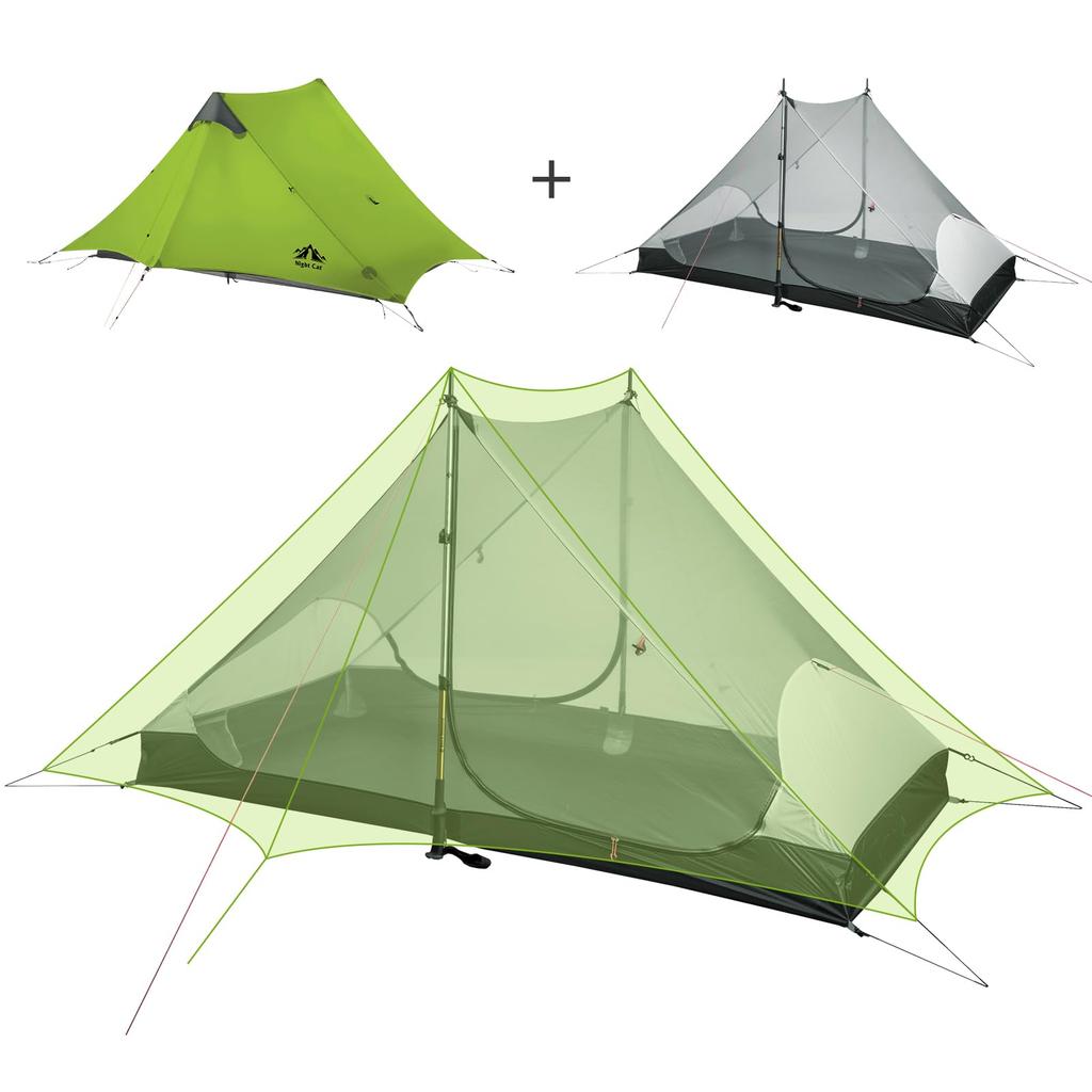 Night Cat Ultralight Tent Professional Backpacker Hiker 3 LBS Dedicated Lanshan Backpacking Bivy Ground Tent Heavy Rain Waterproof Trekking Poles Not