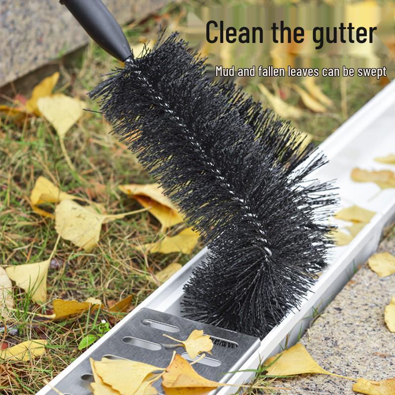 Long-Handle Roof and Gutter Cleaning Brush for Leaves