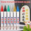 12 Pcs Permanent Markers Oil Based Paint Pen White Paint Marker Gold Marker Pen Quick-Drying Glass Pen