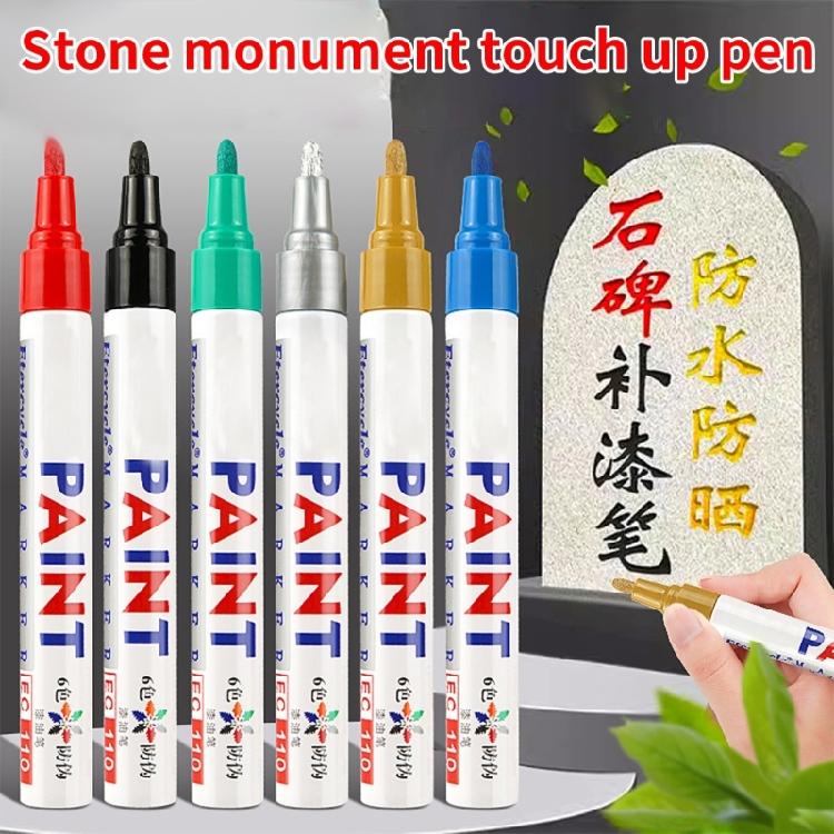 12 Pcs Permanent Markers Oil Based Paint Pen White Paint Marker Gold Marker Pen Quick-Drying Glass Pen