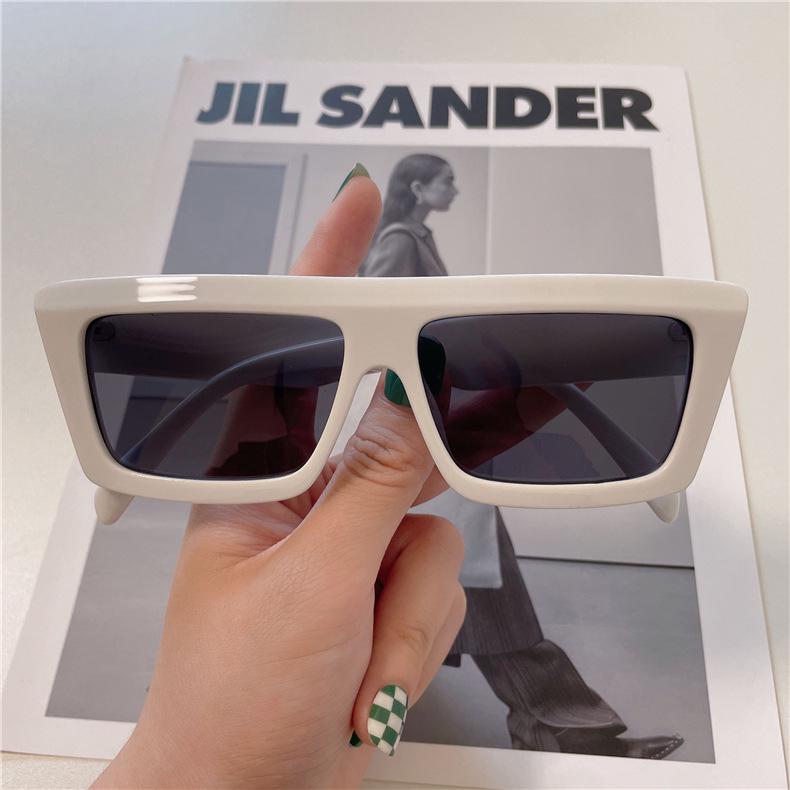 Retro Square Frame Sunglasses - UV Protection, Unisex European & American Fashion Style