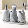 Creative Ink Ceramic Lotion Bottle Bathroom Press Soap Dispenser Porcelain Shampoo Bottling Mouthwash Cup Toothbrush Holder Home