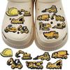 9-12pcs Construction Truck Shoe Charms Car Shoes Accessories Decoration Buckle Fit Clog Sandal Wristbands For Christmas Birthday