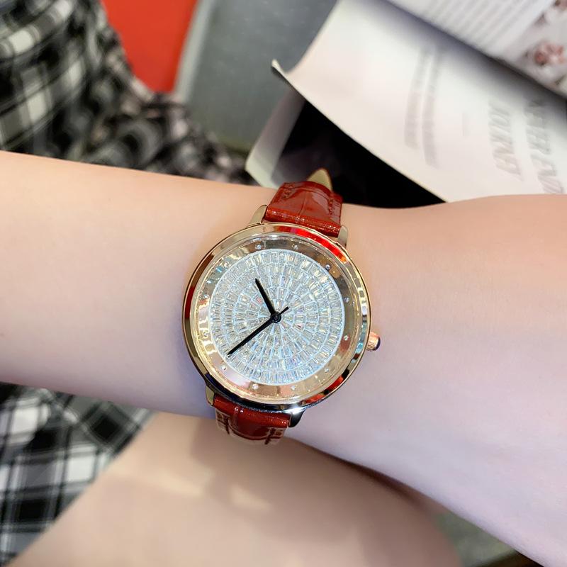 Watch Gypsy Star Diamond Luxury Fashion Leather Rhinestone Waterproof High-End Women'S Watch